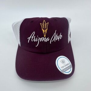 Arizona State Sun Devils Trucker Hat Cap Snap Back Women Maroon Top of the World